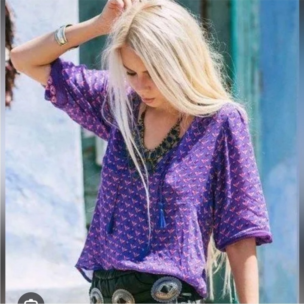 EUC Spell Sunset Road purple blouse - Picture 2 of 12